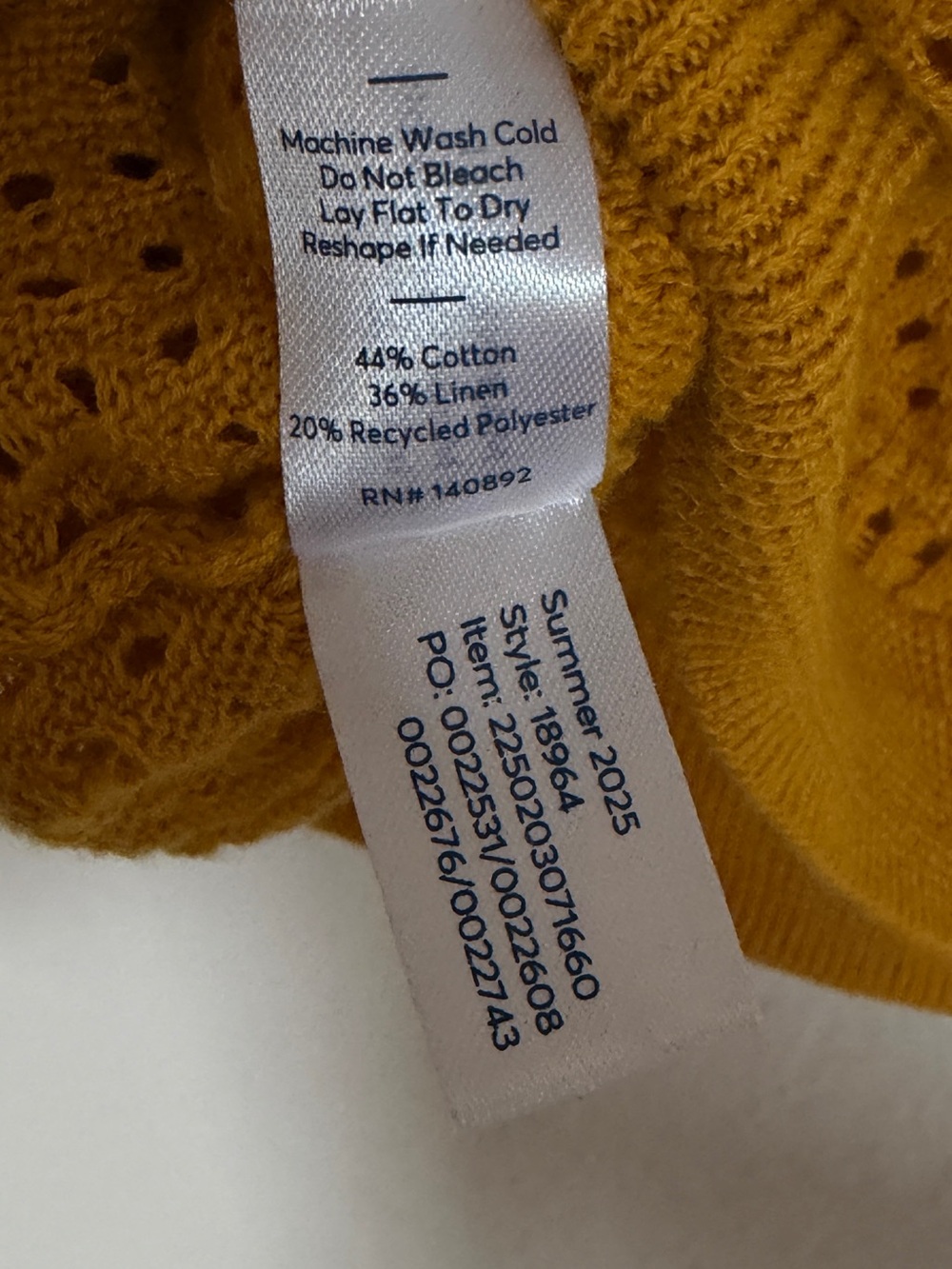 Marine Layer Mustard Knit V-Neck Tank Top - Women - Picture 3 of 3